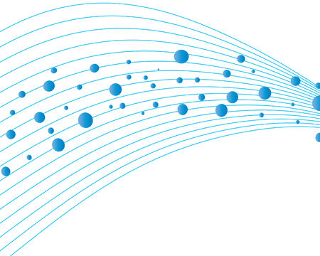 Abstract water vector background with bubbles of airのイラスト素材