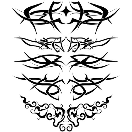 Patterns of tribal tattoo for design useのイラスト素材