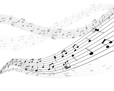 Musical notes stuff vector background for use in designのイラスト素材