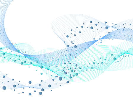 Abstract water vector background with bubbles of airのイラスト素材