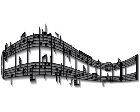 Vector musical notes staff background for design useのイラスト素材