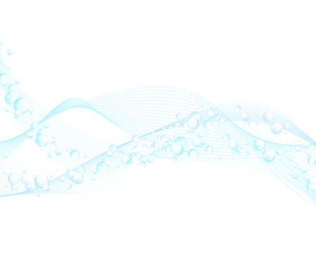 Abstract water vector background with bubbles of airのイラスト素材