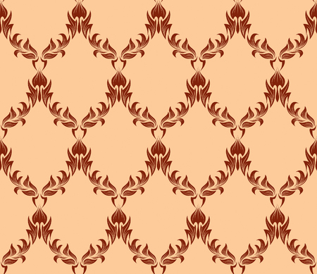 Damask seamless vector background.  For easy making seamless pattern just drag all group into swatches bar, and use it for filling any contours.のイラスト素材