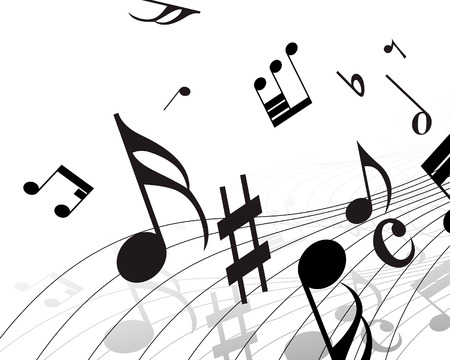Vector musical notes staff background for design useのイラスト素材