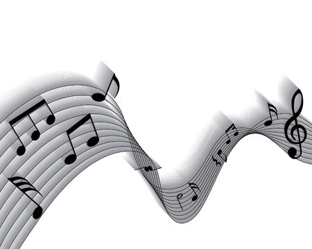 Vector musical notes staff background for design useのイラスト素材