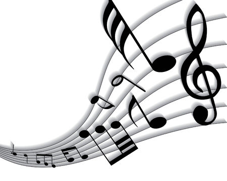Vector musical notes staff background for design useのイラスト素材