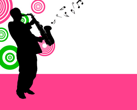Jazz saxophonist theme. Vector illustration for design use.のイラスト素材