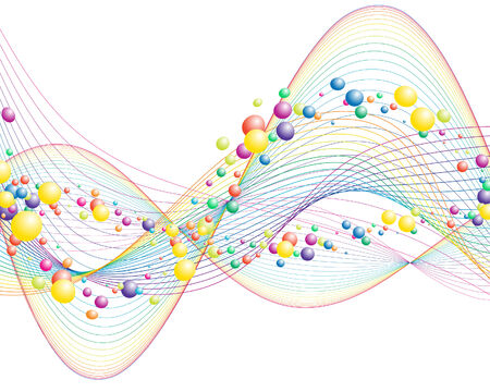 Colourful lines background on sea theme for design useのイラスト素材