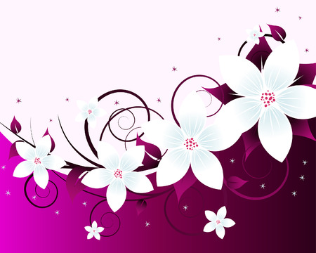Floral background for design use. Vector illustration.のイラスト素材