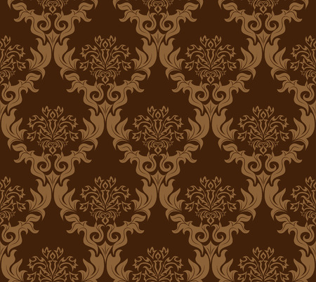 Damask seamless vector background.  For easy making seamless pattern just drag all group into swatches bar, and use it for filling any contours.のイラスト素材