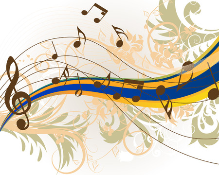 Vector musical grunge background for design useのイラスト素材