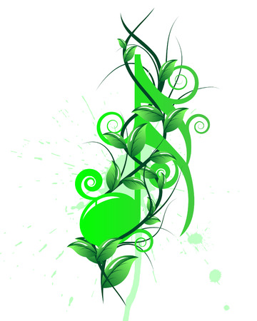 Vector musical notes staff background for design useのイラスト素材