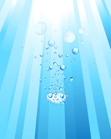Underwater rays background for design use. Vector illustration.のイラスト素材
