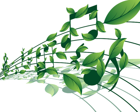 Vector musical notes staff background for design useのイラスト素材