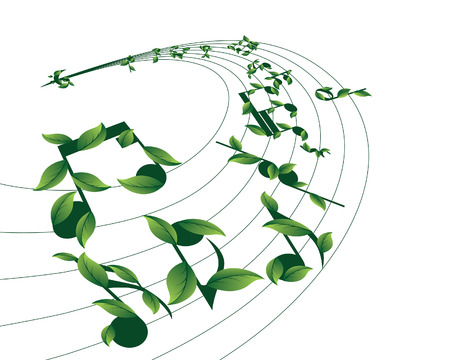 Vector musical notes staff background for design useのイラスト素材