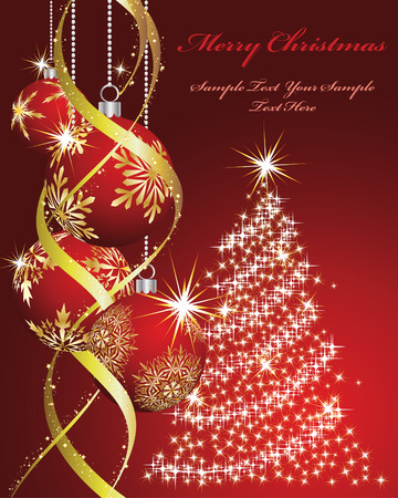 Beautiful vector Christmas (New Year) background for design useのイラスト素材