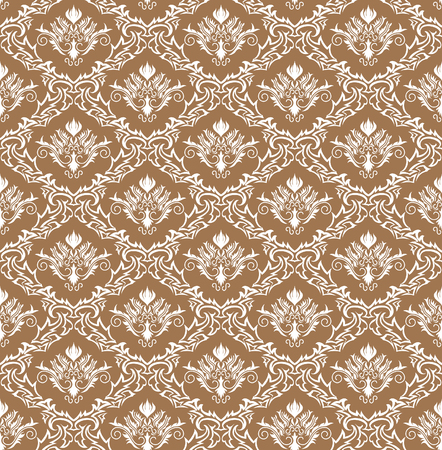 Damask seamless vector background.  For easy making seamless pattern just drag all group into swatches bar, and use it for filling any contours.のイラスト素材