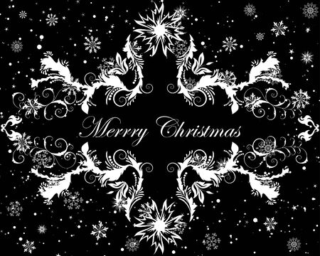 Beautiful vector Christmas (New Year) frame for design useのイラスト素材