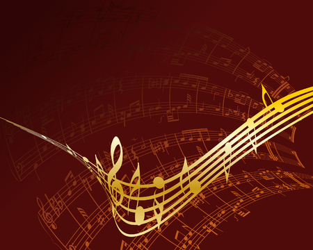 Vector musical notes staff background for design useのイラスト素材