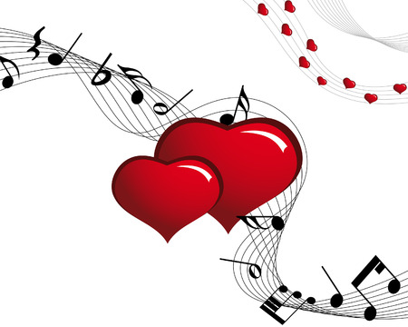 Vector musical notes staff background for design useのイラスト素材