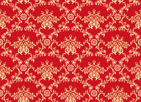 Damask seamless vector background.  For easy making seamless pattern just drag all group into swatches bar, and use it for filling any contours.のイラスト素材