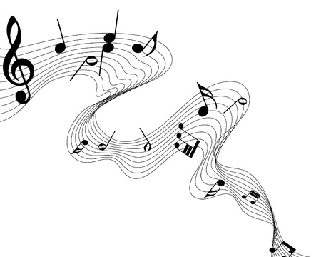 musical notes staff background for design useのイラスト素材