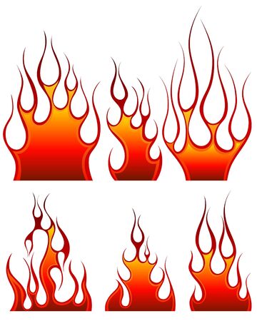 Set of fire icons for design useのイラスト素材