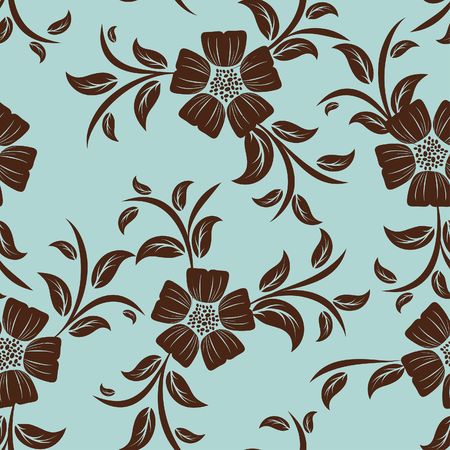 Seamless floral background. For easy making seamless pattern just drag all group into swatches bar, and use it for filling any contours.のイラスト素材