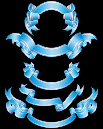 Set of different  ribbons for design useのイラスト素材