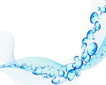 Abstract water  background with bubbles of airのイラスト素材