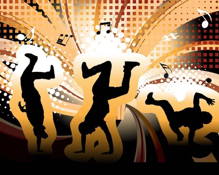 Disco dancer. illustration for design use.のイラスト素材