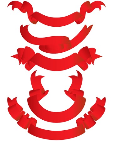 Set of different  ribbons for design useのイラスト素材