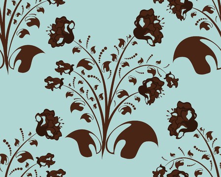 Seamless  floral pattern. For easy making seamless pattern just drag all group into swatches bar, and use it for filling any contours.のイラスト素材