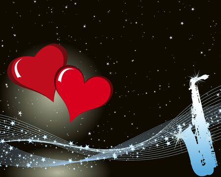 Abstract Valentine days background frame  illustration.のイラスト素材