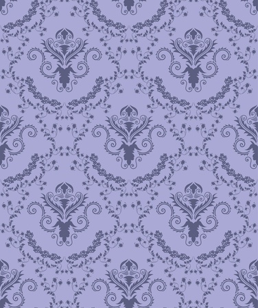 Damask seamless   pattern.  For easy making seamless pattern just drag all group into swatches bar, and use it for filling any contours.のイラスト素材