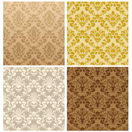 Damask seamless pattern set. のイラスト素材