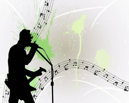 Rock group guitarist. Vector illustration for design use.のイラスト素材