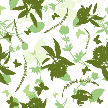 Seamless vector floral pattern. For easy making seamless pattern just drag all group into swatches bar, and use it for filling any contours.のイラスト素材