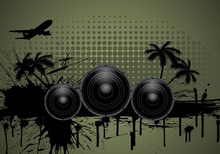 Musical grunge background. Vector illustration.のイラスト素材