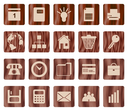 Business and office set of different web iconsのイラスト素材