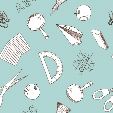 Back to school theme seamless background. illustration. のイラスト素材