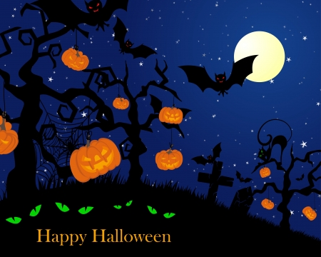 Happy halloween theme greeting cardのイラスト素材