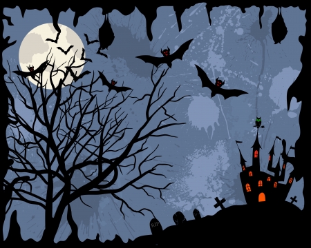 Happy halloween theme greeting card. illustration.のイラスト素材