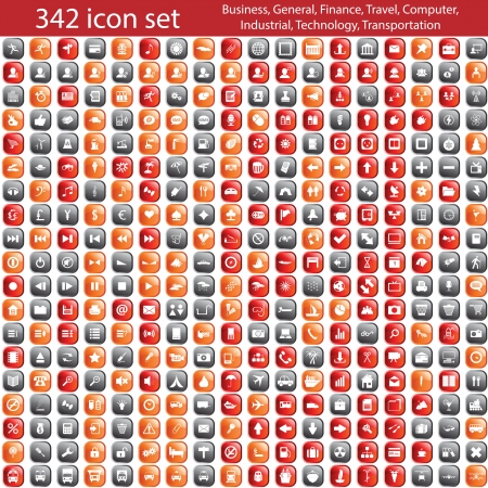 Biggest collection of different icons. illustration.のイラスト素材
