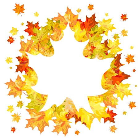 Autumn maple leaves background  Vector illustration without transparency EPS10 のイラスト素材