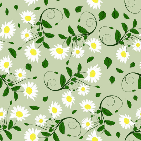 Seamless vector floral pattern. For easy making seamless pattern just drag all group into swatches bar, and use it for filling any contours. EPS 10.のイラスト素材