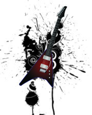 Grunge music style. Vector illustration without transparency.のイラスト素材