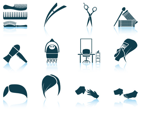 Set of hairdresser icon. EPS 10 vector illustration without transparency.のイラスト素材