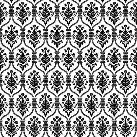 Damask seamless vector pattern.  For easy making seamless pattern just drag all group into swatches bar, and use it for filling any contours.のイラスト素材