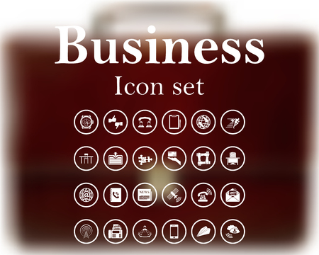 Set of business icon.vector illustration with mesh and without transparency.のイラスト素材